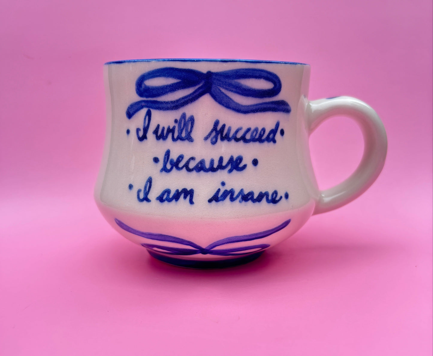 I Will Succeed Because I Am Insane Mug--SECOND #2