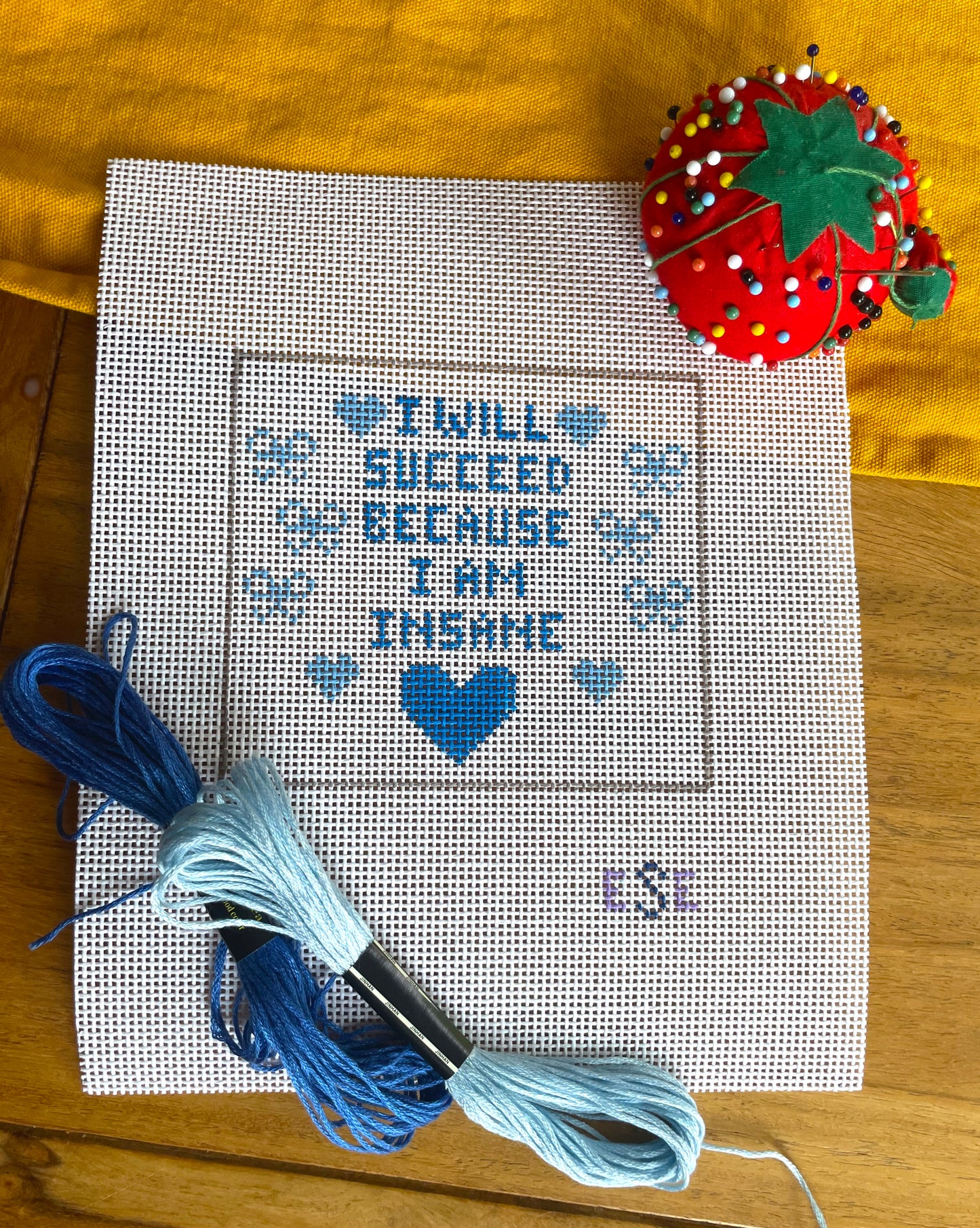 I Will Succeed Because I Am Insane Needlepoint Small DIGITAL PATTERN DOWNLOAD