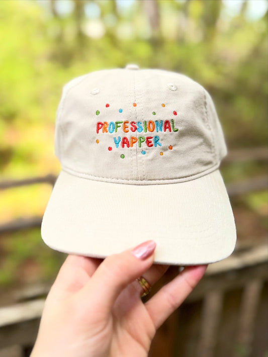 "Professional Yapper" Corduroy Ball Cap