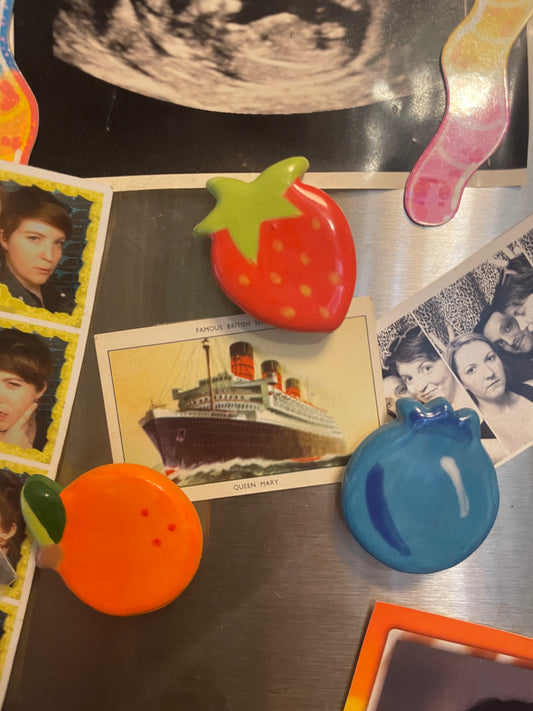 Fruit Magnet Set - Blueberry, Strawberry, and Orange