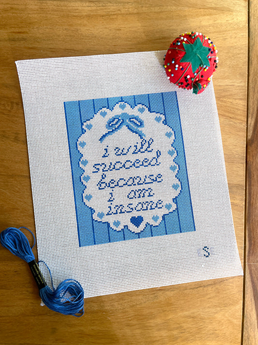 I Will Succeed Because I Am Insane Needlepoint Large DIGITAL PATTERN DOWNLOAD
