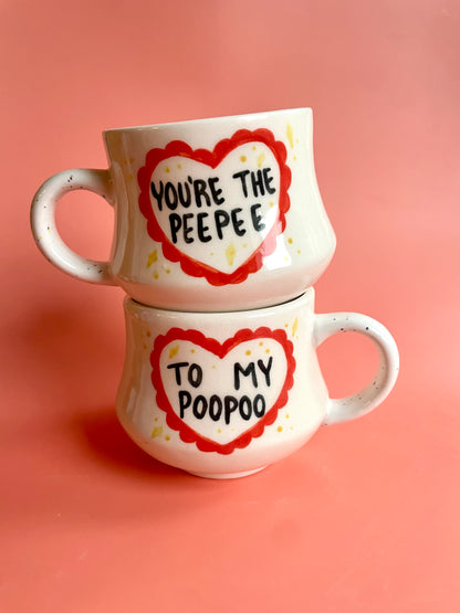 PeePee PooPoo  Matching Mug Set