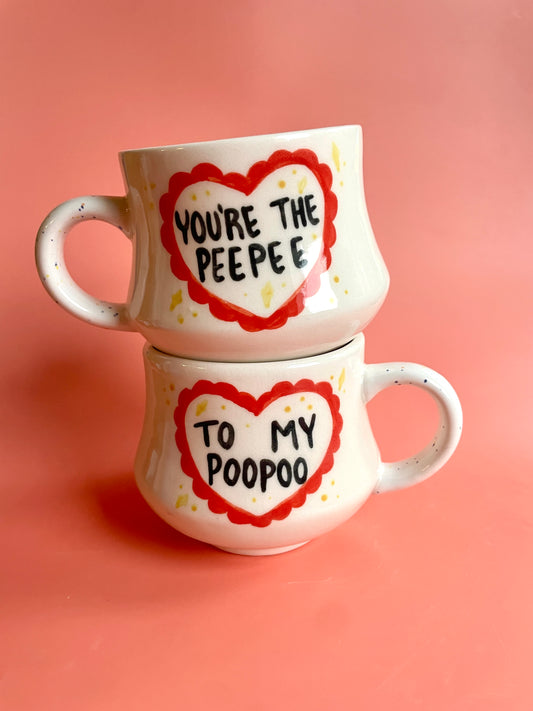 PeePee PooPoo  Matching Mug Set