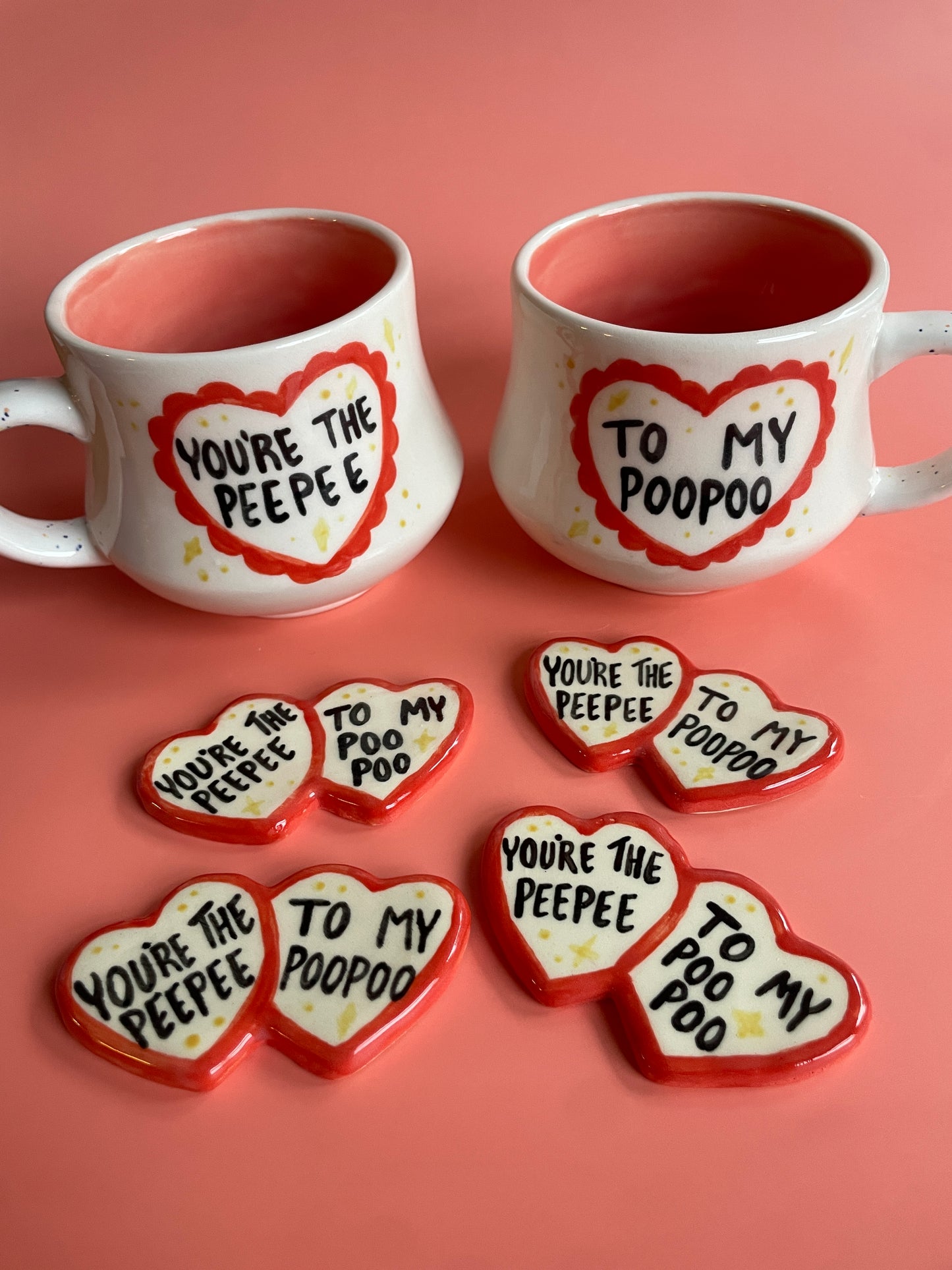 PeePee PooPoo  Matching Mug Set