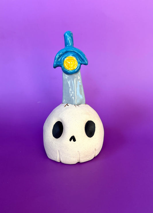 Skull Bust with Sword